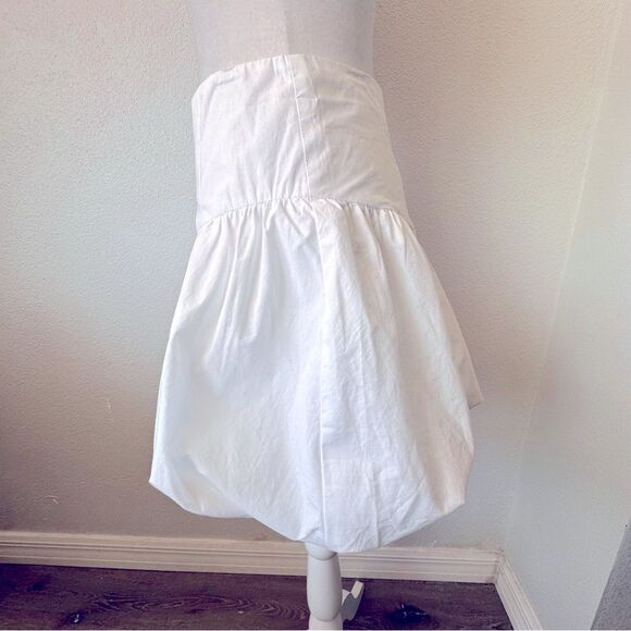 Commense White Skirt Bubble Hem 100% Cotton Boho SZ S NEW - Picture 5 of 10